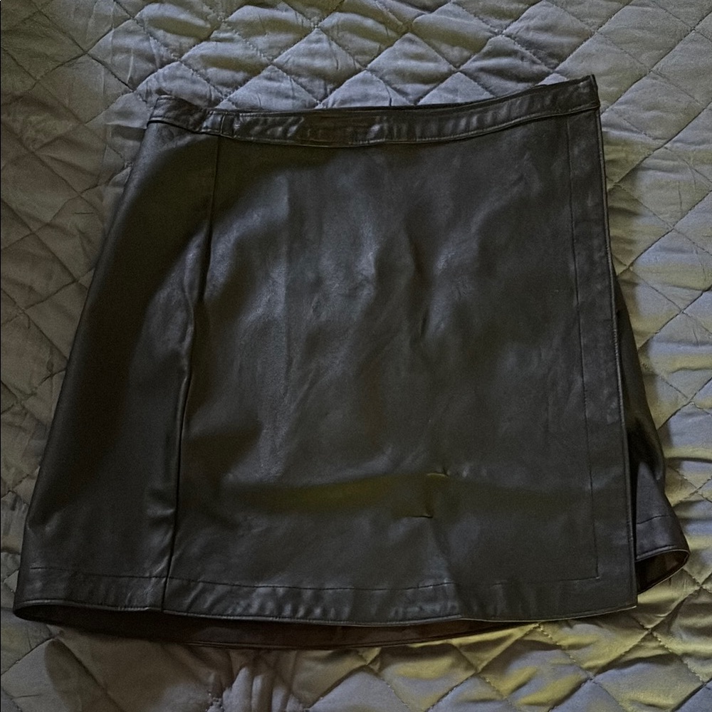 Abercrombie Black Leather Skirt
